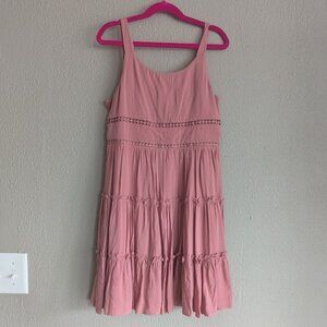 Trixxi Girl Tiered Boho Dress | Dusty Rose | Size 10 | NWT